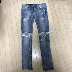 mnml ダメージ加工 スキニーデニム