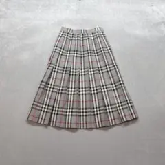 ✯*様 BURBERRY 訳あり ウール A1478 プリーツスカート S ベーのサムネイル