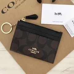 新品 COACH コインケース ブラック 小銭入れ財布 カードケース