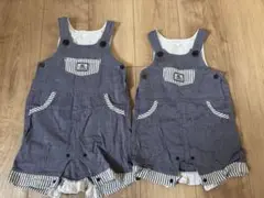 ストライプポケット オーバーオール 80・90