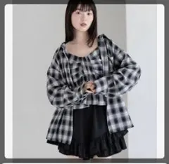 Heather オンブレチェックシャツ