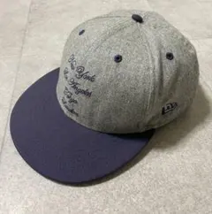 STUSSY×NEWERA グレー×紫 ワールドツアーベースボールキャップ