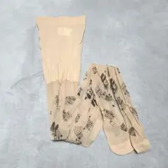 M〜Lサイズ　 ミュージックドクロ柄　タトゥーストッキング