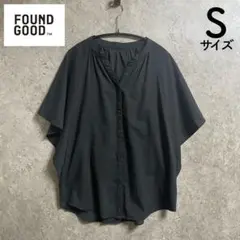 【体型カバー】FOUND GOOD ボレロ風 ブラウス 羽織り 黒 S 春夏
