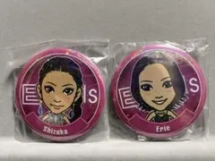 E-girls 缶バッジ ２点セット Shizuka Erie