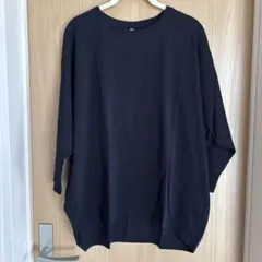 ＊UNIQLO＊ドルマンスリーブ七分袖Tシャツ ブラック Lサイズ