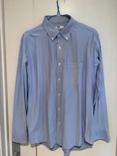 UNIQLO ファインクロスコンフォートシャツ Lサイズ ライトブルー