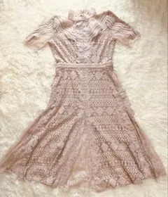 美品　SNIDEL スナイデル　ロング ワンピース レースフリルワンピース