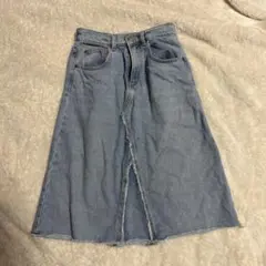 ZARA デニムスカート フロントスリット ライトブルー　134㎝