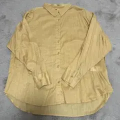 coca コカ　レディース　ガーゼシャツ　イエロー　シースルー　長袖