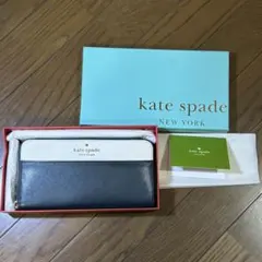 kate spade /グリーン×ホワイト 長財布