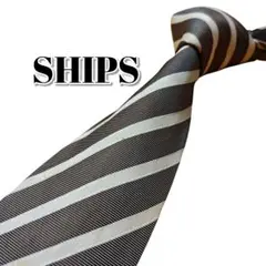 ★SHIPS★　シップス　ブラウン系　ストライプ　日本製のサムネイル