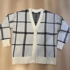 GLOBAL WORK チェック柄 カーディガン Mサイズ