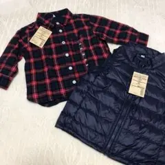 チェックシャツ&ベスト