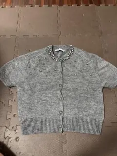 ZARAラインストーンボタンニットカーディガン