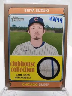 【希少！99シリ☆泥付きユニ】鈴木誠也　2023 Topps　　大谷翔平