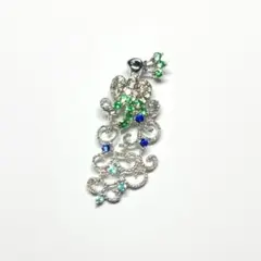 笠原真寿美 アニマルジュエリー K18WG 孔雀 クジャク バード 鳥 K18