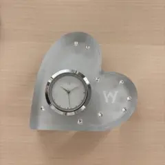 ハート型 ガラス時計 クリスタル風　WEDGWOOD