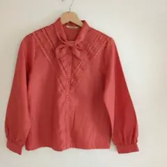 【美品】ヴィンテージ　桃色　レトロ　シャツ