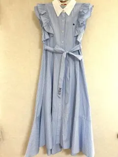 POLO×Rirandture コラボ　ストライプ ノースリーブワンピース POLO×Rirandture コラボ ストライプ ノースリーブワンピース - メルカリ