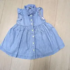 babyGap デニム調フリルワンピース 12-18ヶ月