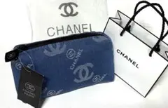 新品未使用☆CHANELシャネル☆デニムポーチ&ミニブランドショッパー・保存袋付
