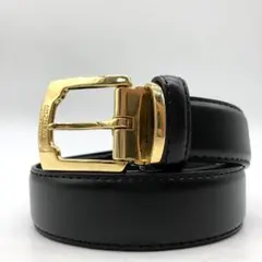 【美品】GIVENCHY ベルト ゴールド バックル 金具 ビジネス シボ