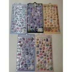 【5枚セット】3Dシール ぷくぷくシール 立体シール シール帳