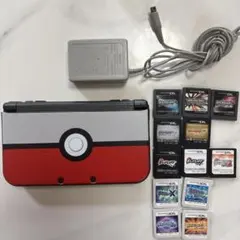 ポケモンデザイン New 3DS LL 充電器付き　＋ポケモンソフトセット