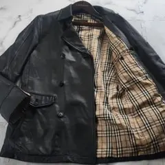 入手困難✨バーバリーブラックレーベル レザージャケット ノバチェック 羊革