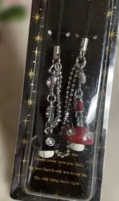 平成レトロ　ペアストラップ キノコモチーフ（A） 新品