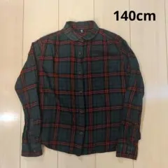 チェック柄 長袖シャツ ブラウス キッズ 140cm　ユニクロ