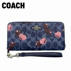COACH コーチ 長財布 CZ328 チェリー ネイビー 新品未使用 - メルカリ