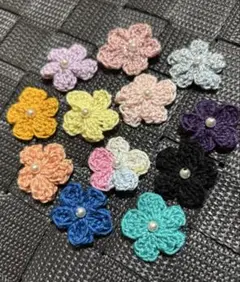 お花　モチーフ　パーツ12個セットꕤ︎︎·͜·