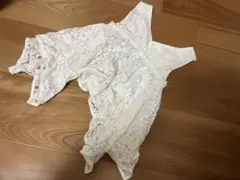 【重ね着に♡】branshes レース ワンピース ベスト100 ホワイト