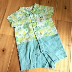 【SLAPSLIP】バナナ　パイナップル柄　刺しゅうロンパース半袖　70サイズのサムネイル