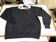 大きなサイズ　ミチコロンドン　ハーフジップ長袖ポロシャツ　4Lサイズ★セ8178のサムネイル