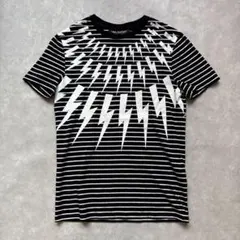 Neil Barrett Bolt Striped T-shirt blackのサムネイル