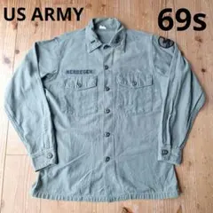 69 US.ARMY ミリタリー ユーティリティシャツ ピースマーク