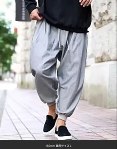 サルエル パンツ スウェット 黒 ブラック スキニー ストレッチ 検