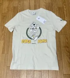 【新品タグ付】PUMA スーパープーマ Tシャツ M(152) オフホワイト