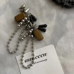 ▫︎▪︎2582025▪︎▫︎silverボールチェーン×天然石ピアス/aaacccu