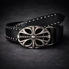 新品 スタッズ ベルト ブラック Y2K ロック ヴィンテージ風 男女兼用