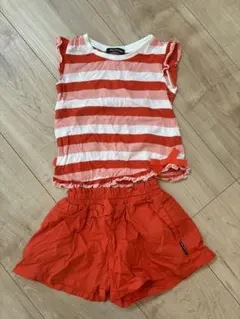 ムージョンジョン半袖トップスとショートパンツセット 80