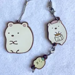 すみっコぐらし　しろくま　ラバーストラップ　2個セット　マスコット