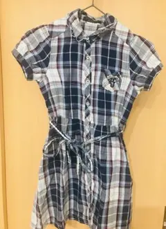 pomponette　ポンポネット　チェック柄ワンピース　140ｃｍ