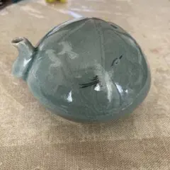 奇泉 青磁 水滴 書道用具