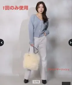 【1回のみ使用】 アプワイザーリッシェ レースふわふわプルオーバー ニット