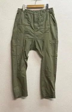 glamb アルドパンツ 裾リブ タック ワイド ストレッチ サルエル サイズ