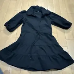 ZARA ブラック ワンピース S フリル付き